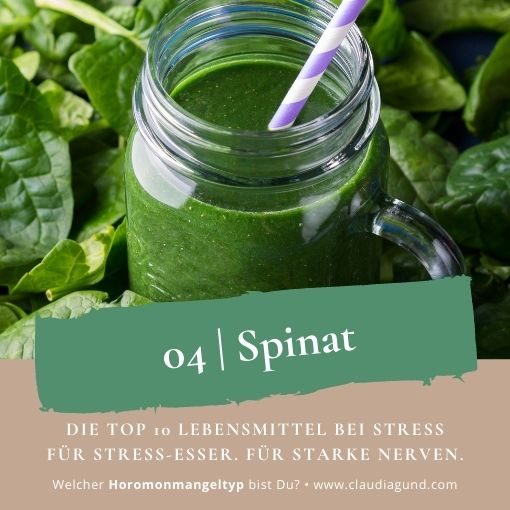 Stress-Heißhunger: Spinat mit B-Vitaminen & MagnesiumStress-Heißhunger: Spinat mit B-Vitaminen & Magnesium